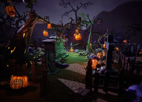 万圣节墓地-Halloween Cemetery Set