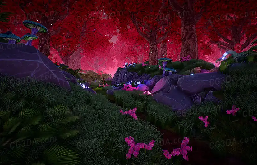 魔法森林-Fantasy Forest - Magical Forest - Elven Forest - Stylized Forest