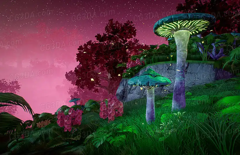 魔法森林-Fantasy Forest - Magical Forest - Elven Forest - Stylized Forest