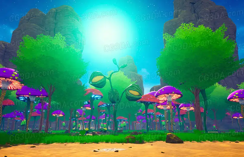 巨型蘑菇森林-Desert Mushroom Forest