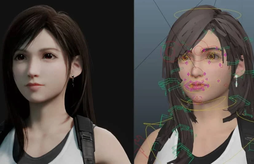 《最终幻想VII》蒂法模型绑定 - FFVII Tifa Rig