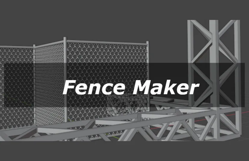 Blender围栏/栅栏制造插件 - Fence Maker v1.4
