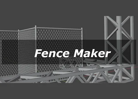 Blender围栏/栅栏制造插件 - Fence Maker v1.4