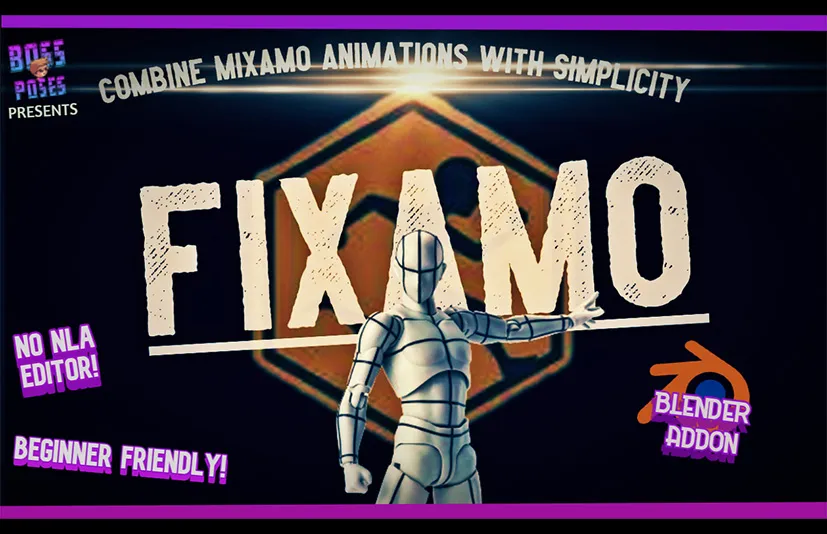 Blender骨骼复制粘贴绑定插件 - Fixamo v1.0