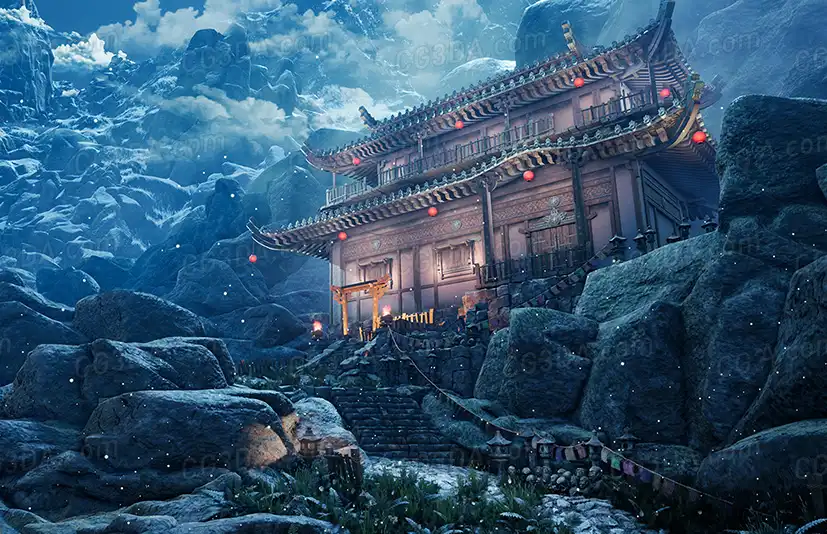 雪山神庙-Mountain Temple Modular Kit