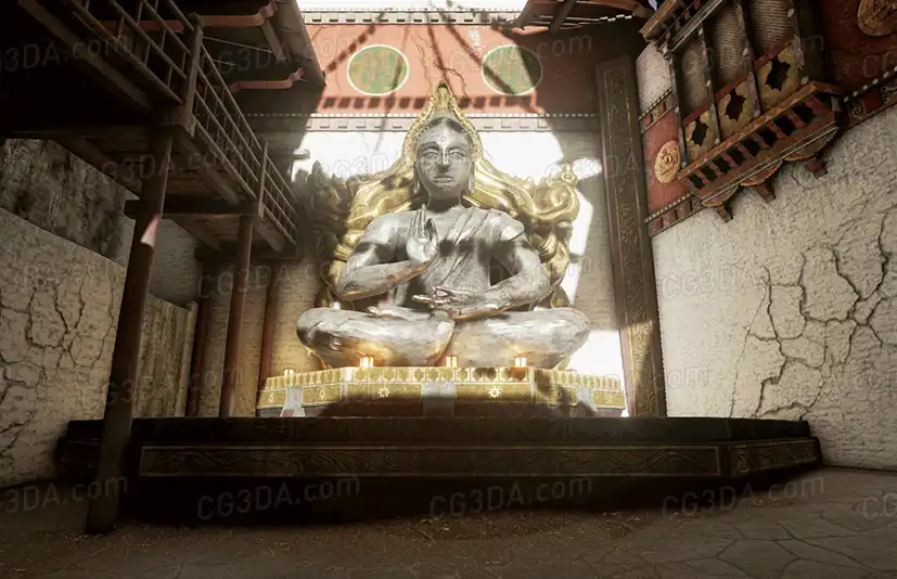 佛教寺院场景-Buddhist Monastery Environment
