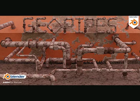 Blender下水管道生成插件 - Geopipes - Geometry Nodes Pipes v1.2