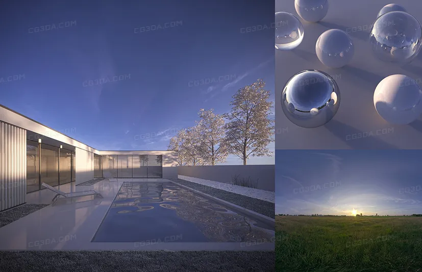 10款高分辨率的HDR天空贴图HDRi_v1