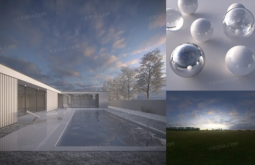 10款高分辨率的HDR天空贴图HDRi_v1
