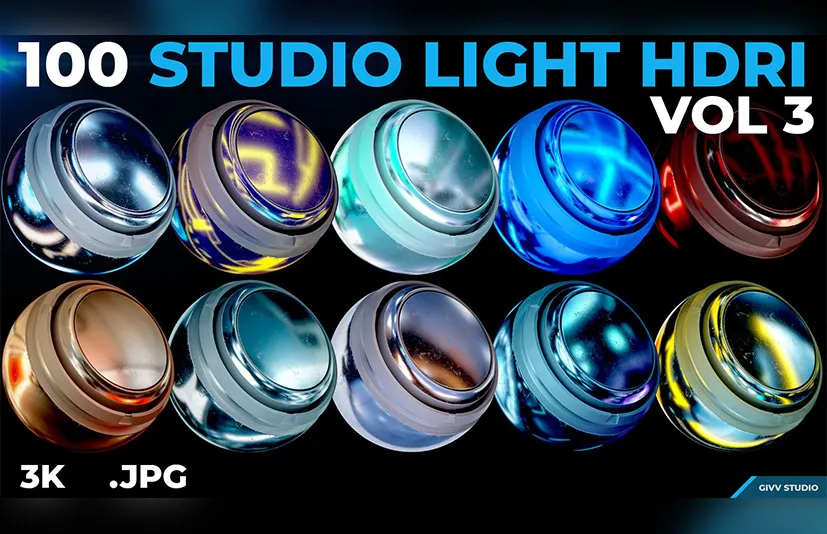100个工作室灯光HDRI - 100 Studio Light HDRI Vol 3