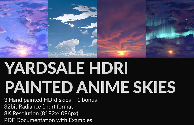 彩绘动漫天空HDR - YARDSALE HDRI Painted Anime Skies 01