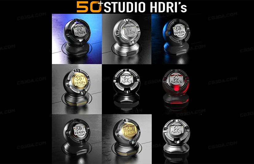 50组高质量Studio HDRI合集-50+ High Quality Studio HDRI Pack