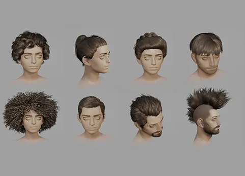 Blender头发制作生成插件 – Hair Tool v4.2.1 + Library