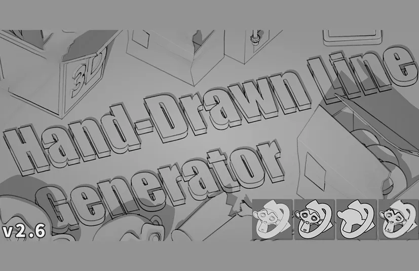 Blender手绘线条生成器插件 - Hand-Drawn Line Generator v2.8