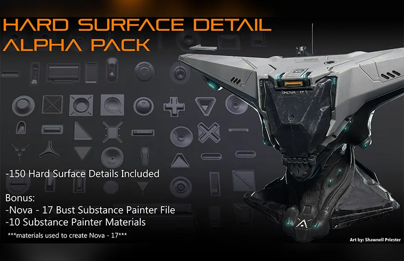 硬表面贴花 - Hard Surface Detail Alphas