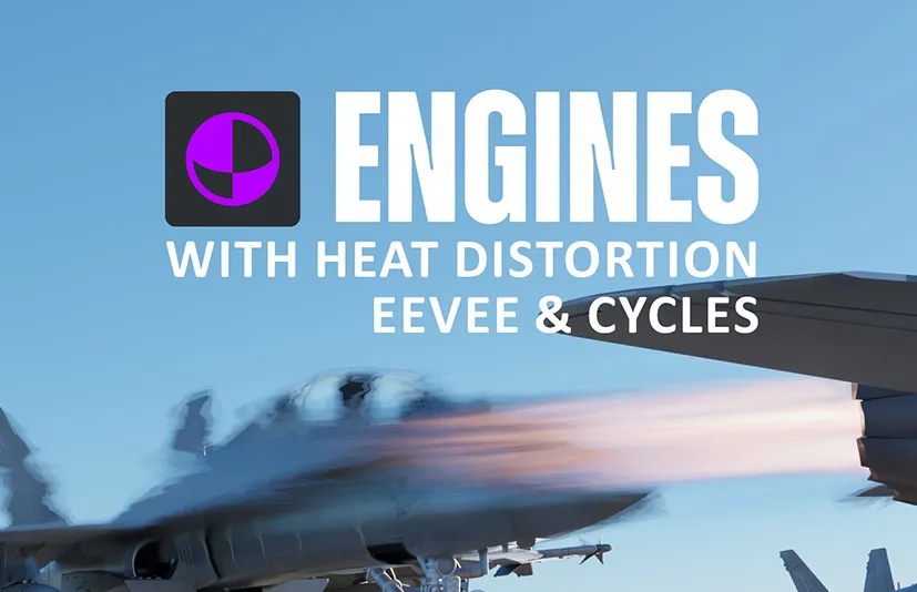 blender喷气式飞机引擎推进火焰动画特效插件 - Heat Engine