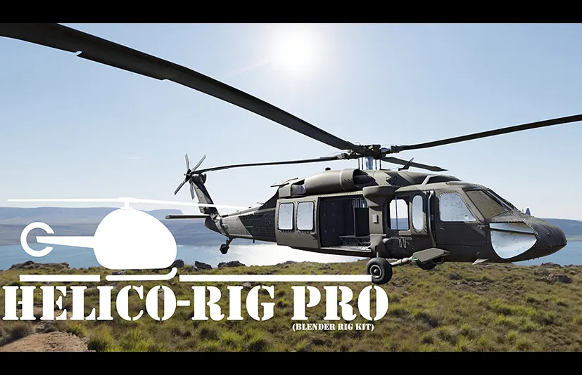 Blender绑定直升机 - Helico-Rig Pro v1.4