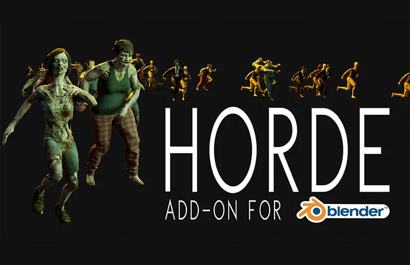 Blender人物角色集群模拟插件 - Horde v1.0