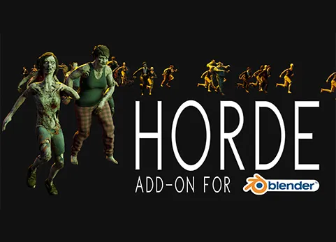Blender人物角色集群模拟插件 - Horde v1.0