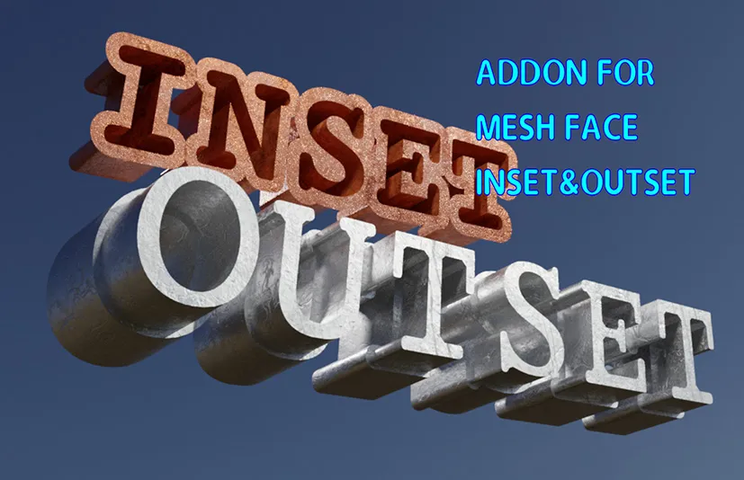 Blender模型挤出挤压插件 - Inset Outset v0.0.1