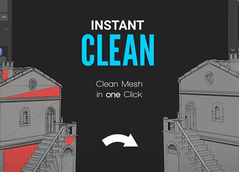Blender布线优化去除插件 Instant Clean V2.2.0