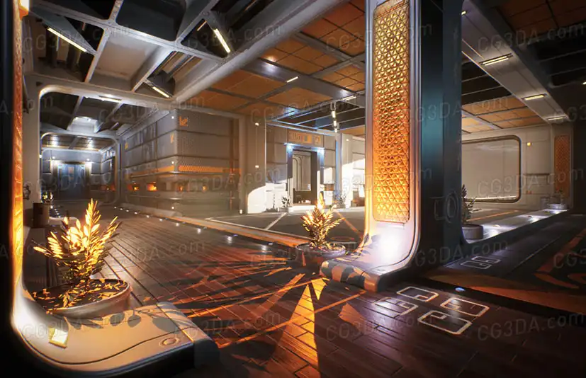 未来室内科幻场景-Sci-fi Rooms and Corridors Interior Kit