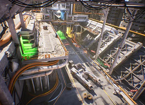 科幻赛博朋克环境-SciFi Kitbash Level Builder Vol.2