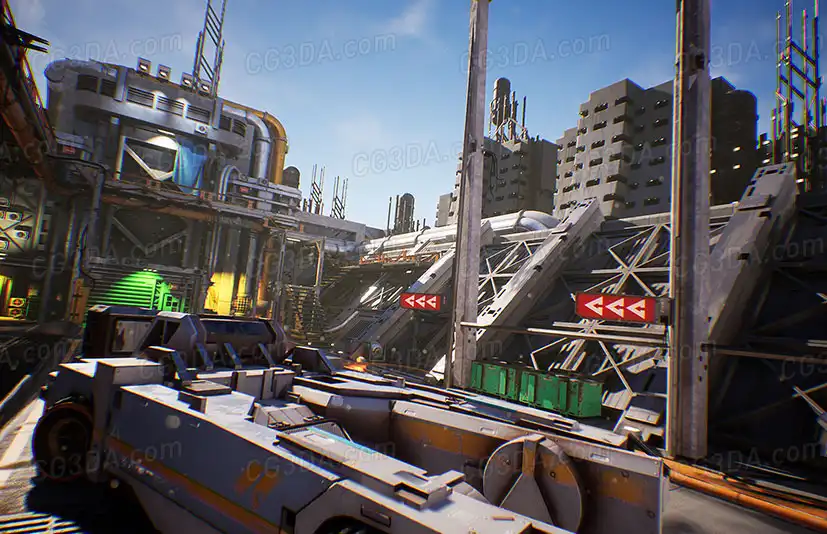 科幻赛博朋克环境-SciFi Kitbash Level Builder Vol.2