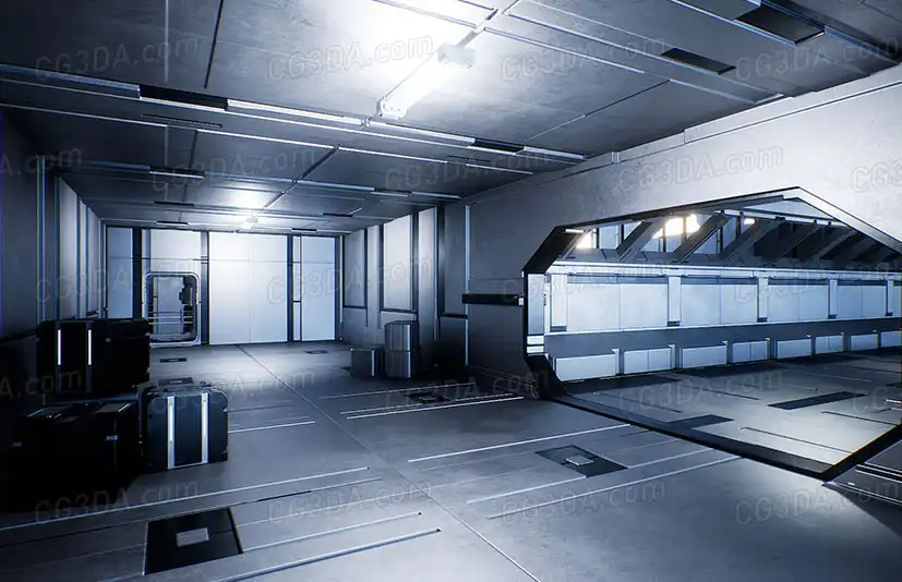空间站内部科技场景-Sci-Fi Interior Pack