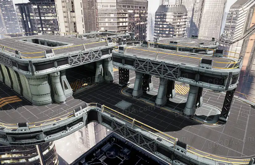 科幻基地建筑-Modular sci-fi environment