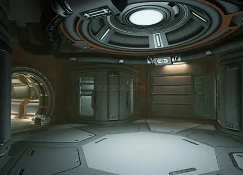 科幻飞船内部走廊-Modular Sci-Fi Environment I