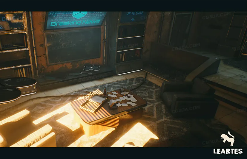 赛博朋克/科幻公寓室内环境-CyberPunk / Sci - Fi Apartment Interior Environment Kitbash