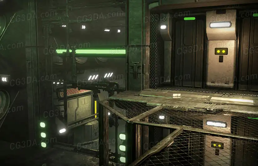 赛博朋克城镇-Cyberpunk Alley Storefronts Pack