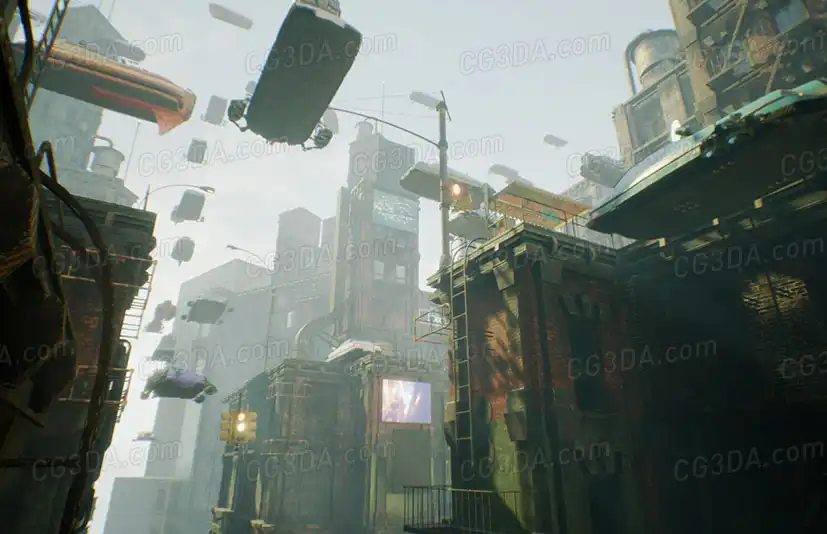 科幻赛博朋克城市-Cyberpunk - High City