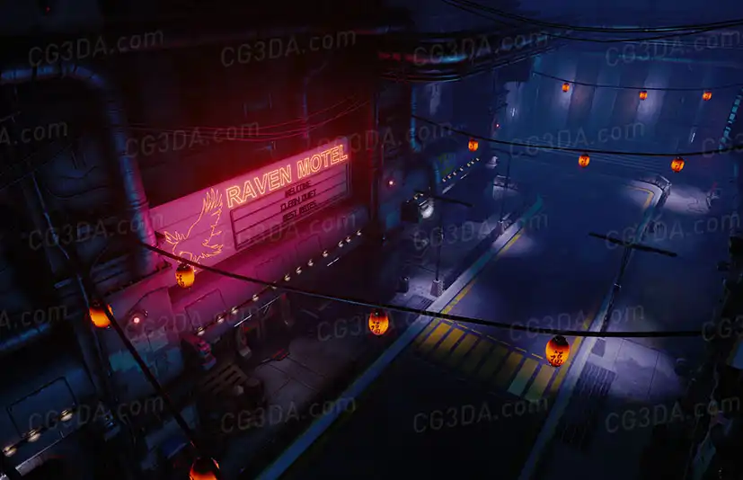 赛博朋克城市街道-CityPunk - Kitbash Cyberpunk City