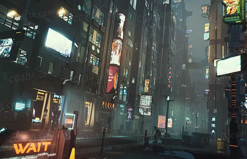 赛博朋克未来城市环境-Cyberpunk Environment Megapack (Modular / with Interiors )