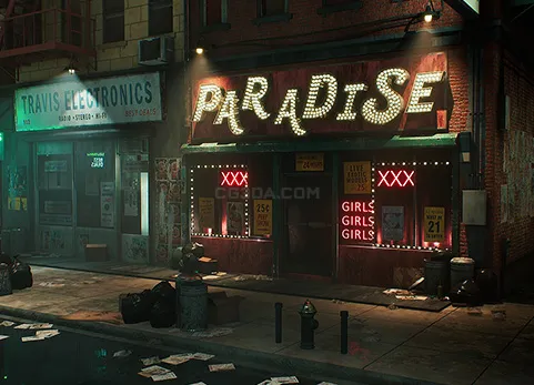 纽约小巷建筑-1970 s New York City Alley