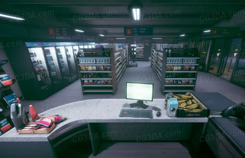 城市加油站便利店-Mini Market Environment