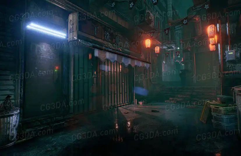 香港都市夜景-Hong Kong Alley