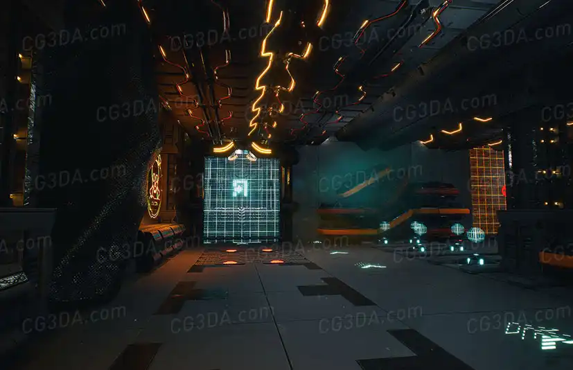 科幻赛博朋克场景-Sicka SciFi Interior 2