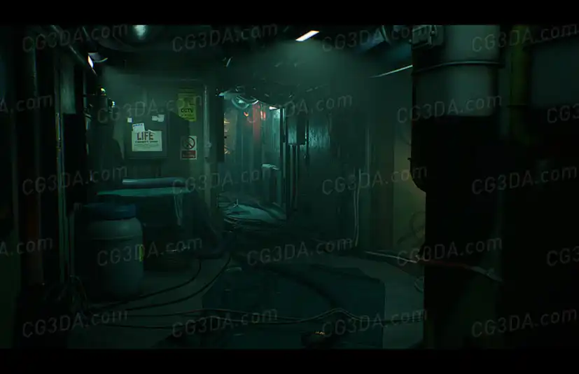 废弃工业区域 - Fluorescence: Corridor and Apartment