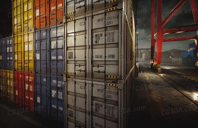 货运码头集装箱-Container Yard Environment Set