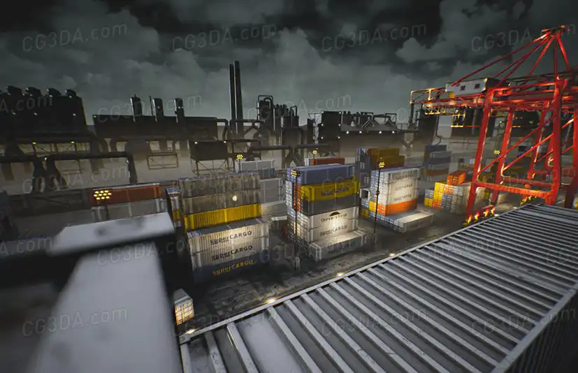 货运码头集装箱-Container Yard Environment Set