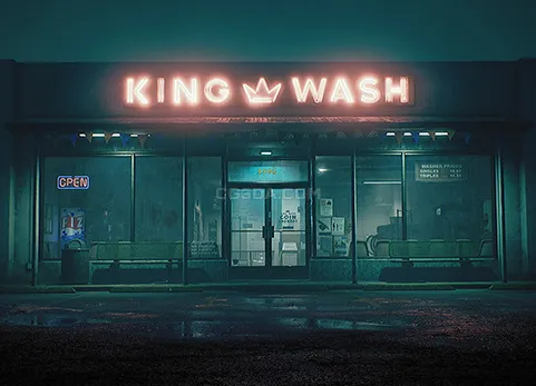 城市自助洗衣店-King Wash Laundromat (City Scene)