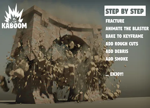 Blender三维模型爆炸破碎特效 Kaboom v1.6.3