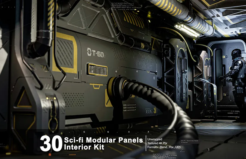 科幻硬表面面板套件 - SCI-FI MODULAR PANEL KIT Vol -2