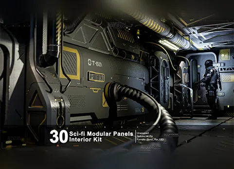 科幻硬表面面板套件 - SCI-FI MODULAR PANEL KIT Vol -2