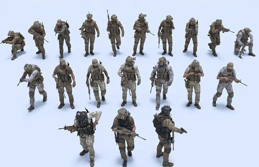 枪战士兵角色 - BigMediumSmall - SPECIAL OPS