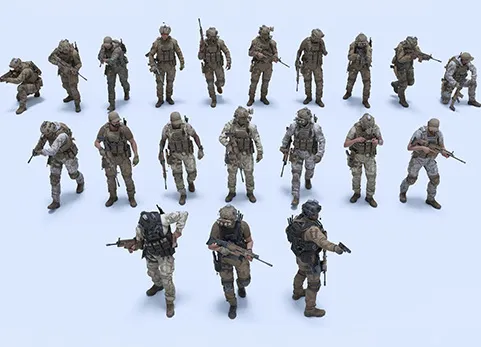 枪战士兵角色 - BigMediumSmall - SPECIAL OPS