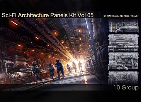 科幻建筑面板套件第 05 卷 - Sci-Fi Architecture Panels Kit Vol 05
